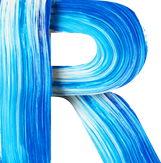 Letter R Paint Stroke Alphabet