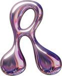 Pressed Molten Metallic Letter R