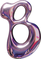 Pressed Molten Metallic Letter B