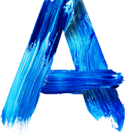 Letter A Paint Stroke Alphabet